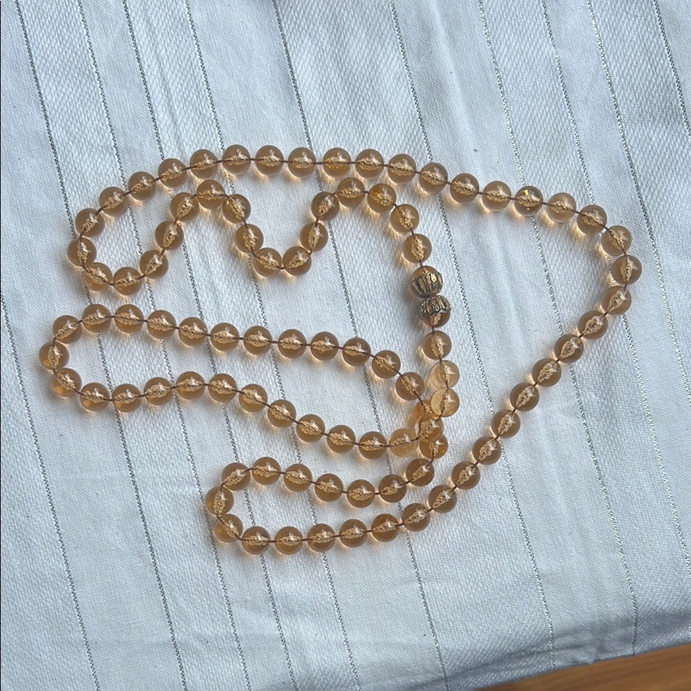 Elegant Gold Beaded Necklace